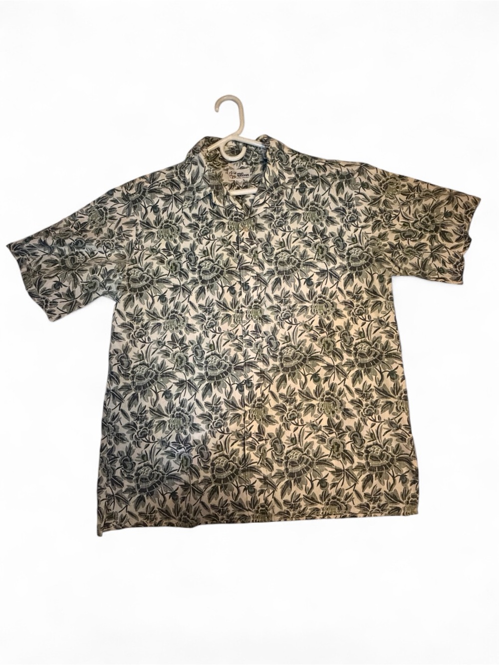 reyn spooner Green and White Floral Button-Down Shirt